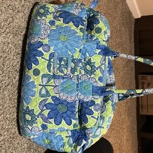 Vera Bradley Blue & Green Quilted Floral Tote